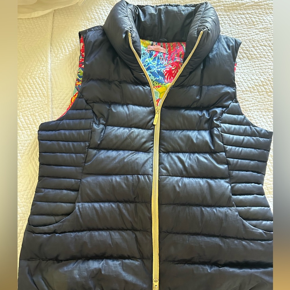 Navy Blue Lily Pulitzer Down Vest